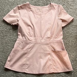 Jaanuu Peplum Scrub Top